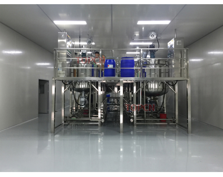 50L 100L 200L Cosmetic Manufacturing Production Line Cosmetic Cream Emulsion Vacuum Emulsifying Mixer Machine