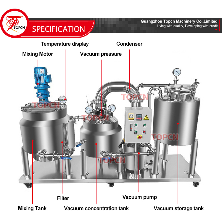 0.5 Ton Honey Preheating Mixing  Filtering Concentrating Machine Honey Processing Equipment