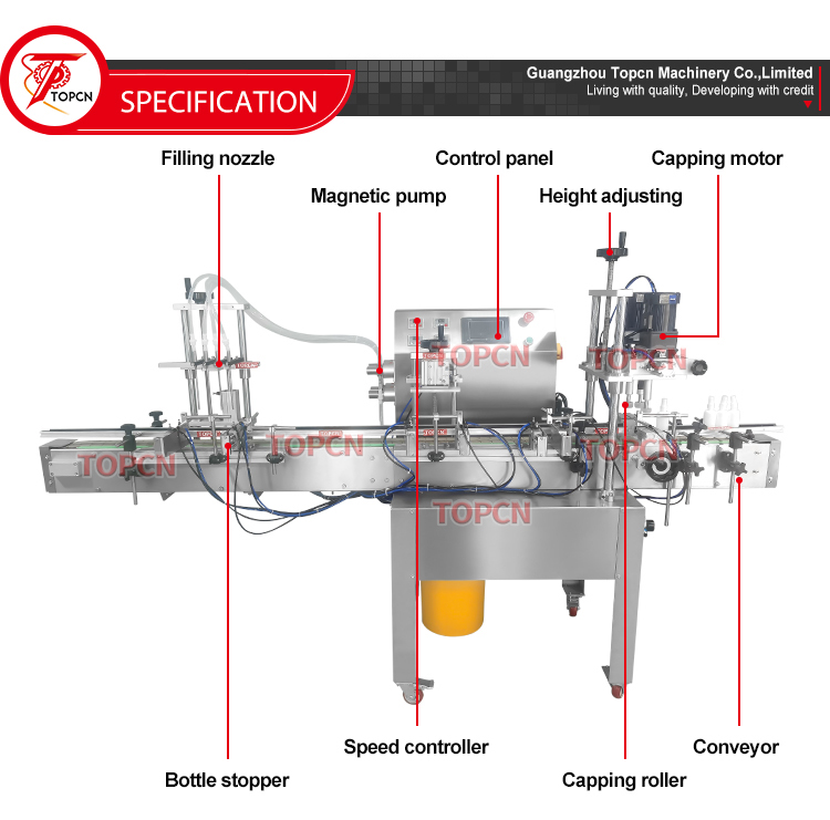 Fully Automatic Perfume Essential Oil Plastic Glass Small Bottle Liquid Filling Press Capping Machine