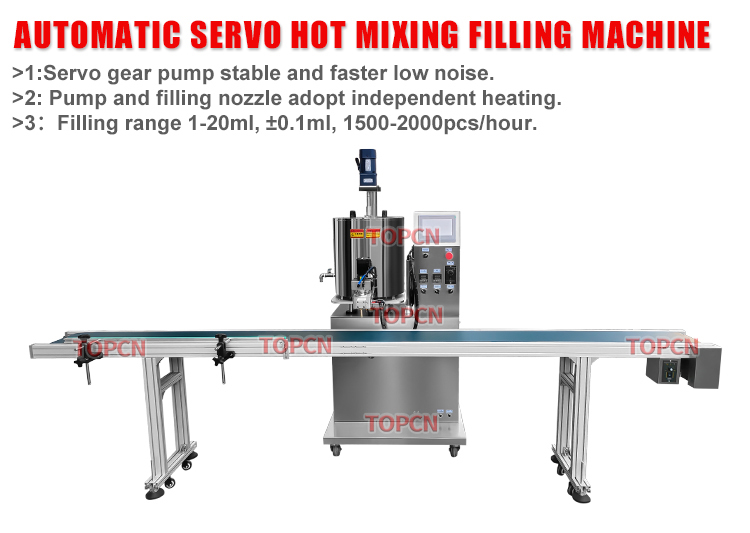 Thick paste automatic digital gar  liquid lip balm lipstick making machine  filling machine