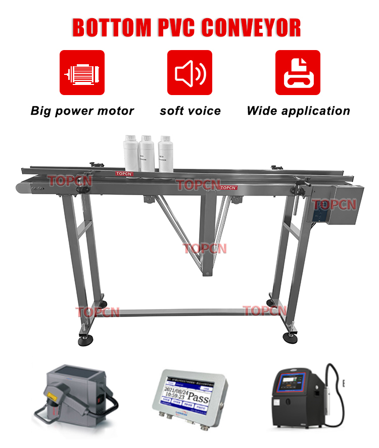 Automatic adjustable bottom Ink coding conveyor bottle belt transfer machine