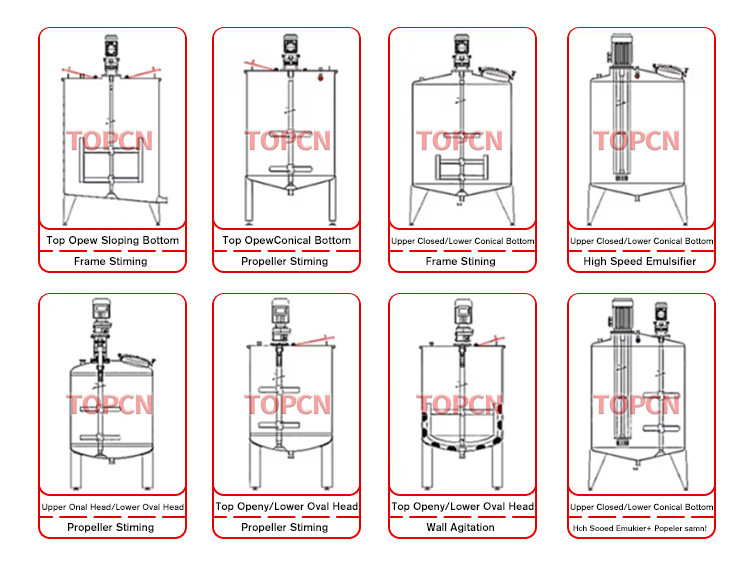 Factory Price 500L 1000L Double Jacket Heating and Mixing Tank