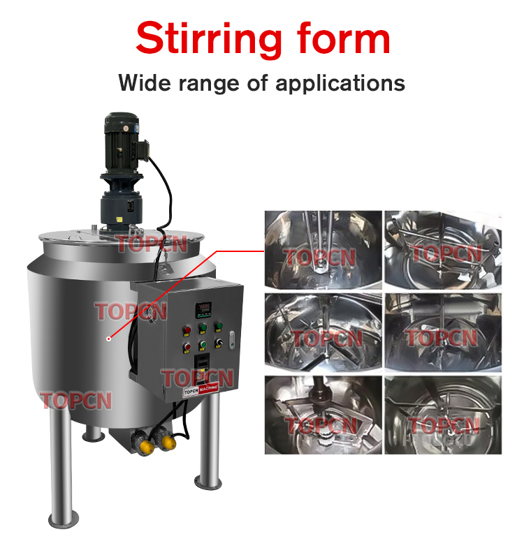 Factory Price 500L 1000L Double Jacket Heating and Mixing Tank