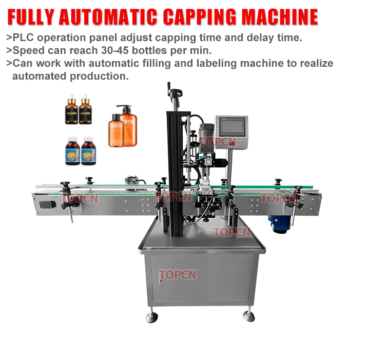 Automatic Glass Dropper Bottle Body Gel Cosmetic Spray Bottle Cap Screwing Capper Shampoo Capping Machine