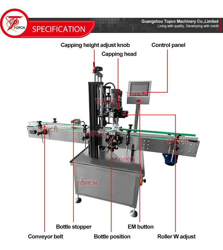 Automatic Glass Dropper Bottle Body Gel Cosmetic Spray Bottle Cap Screwing Capper Shampoo Capping Machine