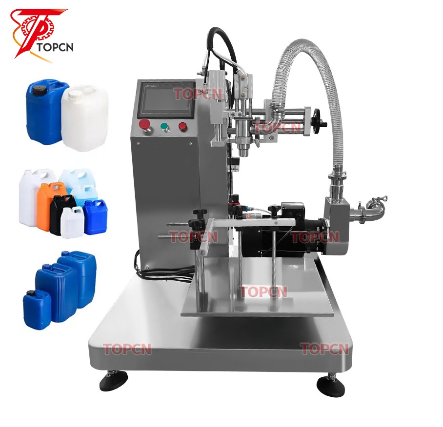 5-20 Liters Liquid Filling Machinery Chemical Oil Fill Semi-automatic Weighing Filling Machine For Liquid  