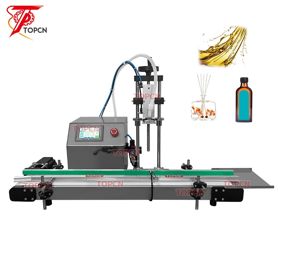 Small Business Scale Electric Single Head Magnetic Pump Liquid Perfume Beverage Fruit Juice Wine Edible Oil filling Machine