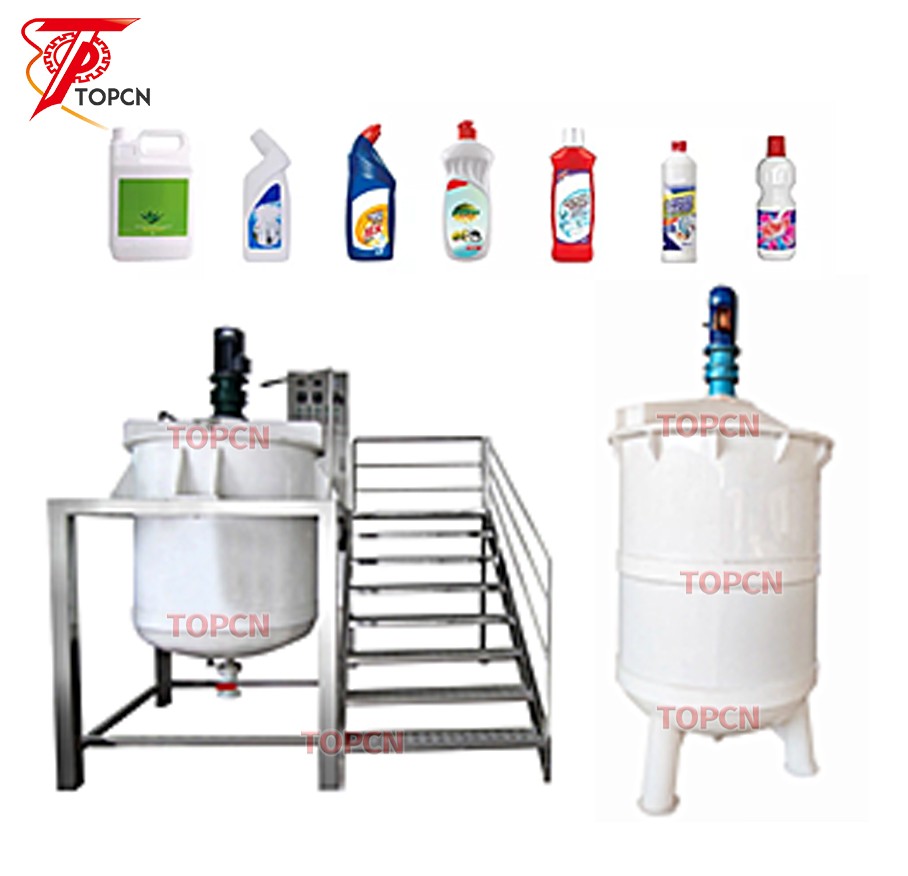 Explosion-proof PP PVC Plastic Mixer Chemical Mixing Vessel Toilet Cleaner  Bleach Making Machine Corrosion Resistant Mixing tank