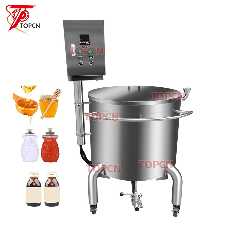 Stainless Steel 50L 100L 200L Chocolate Butter Honey Sugar Candle Wax Heating Melting Storage Tank