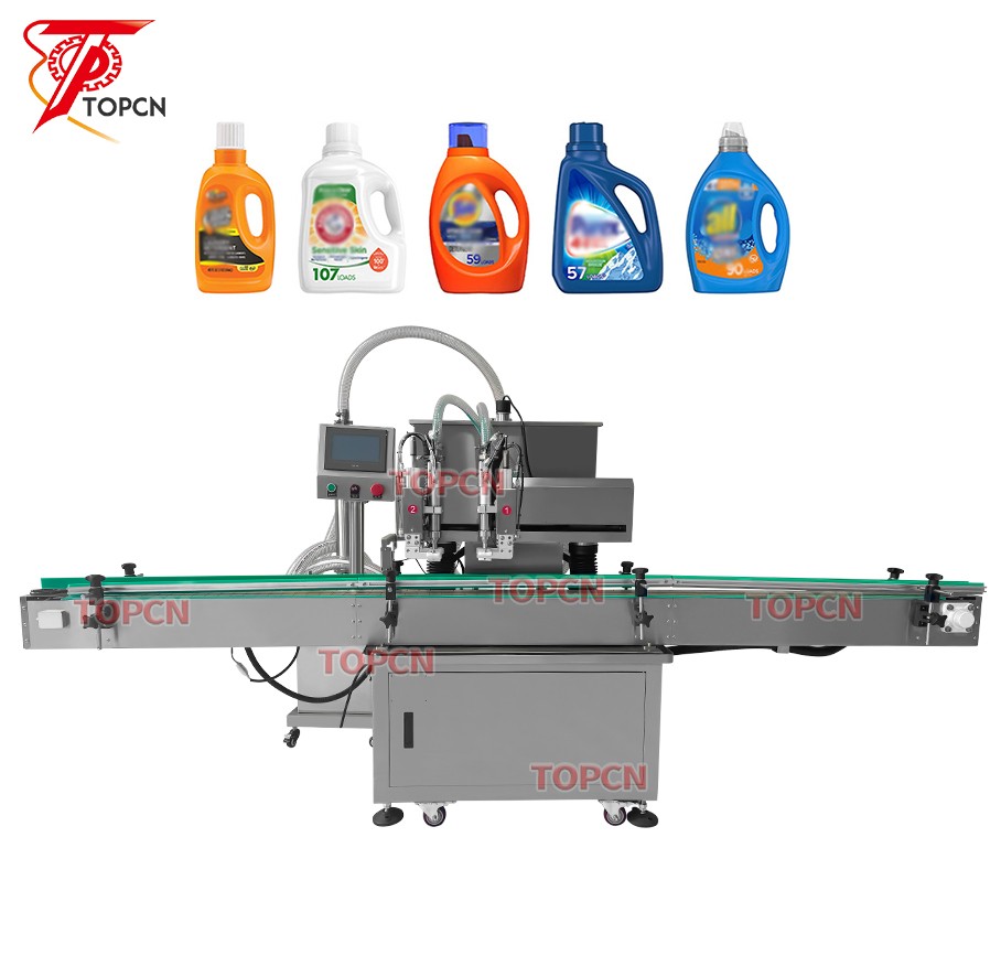 Automatic High Speed Double Nozzle Shampoo Shower Gel Liquid Soap Tracking Filling Machine