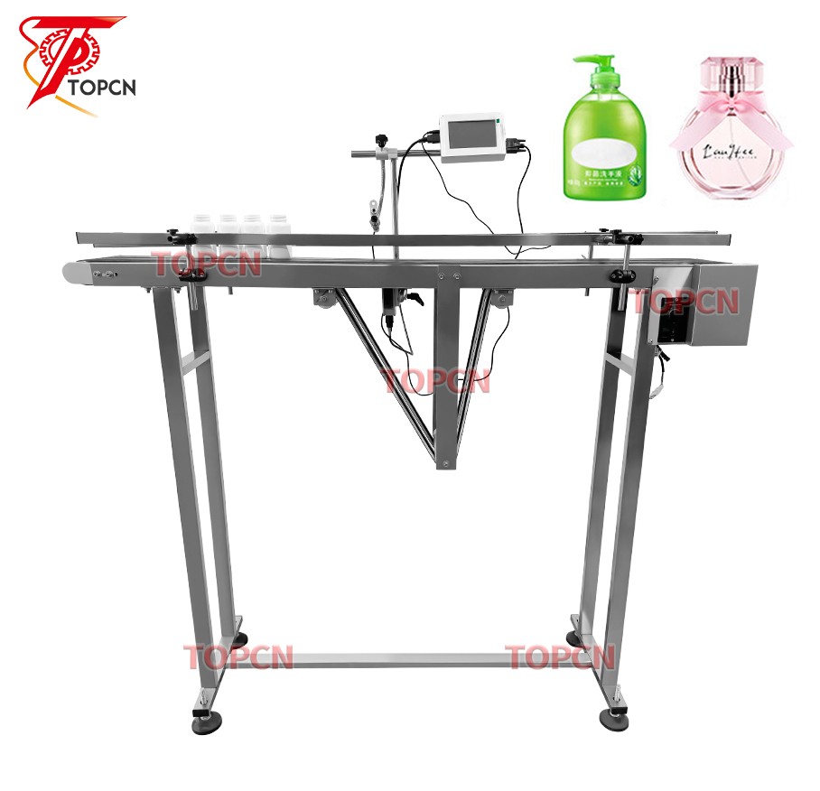 Automatic adjustable bottom Ink coding conveyor bottle belt transfer machine 