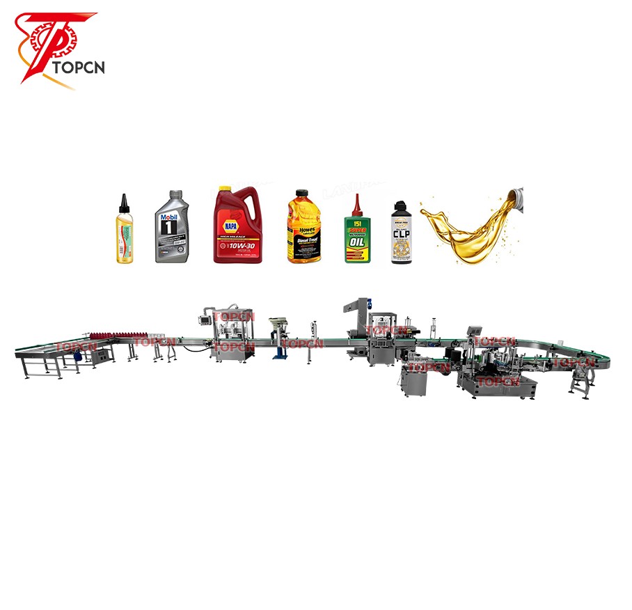 Automatic Liquid Edible Oil Cooking Oil Eengine Oil Bottle fFilling Capping Machine Labeling Production Line