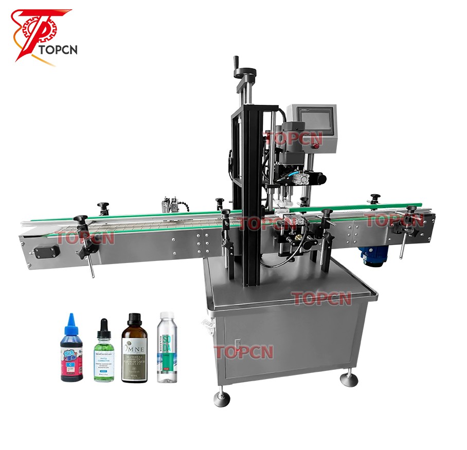 Automatic Glass Dropper Bottle Body Gel Cosmetic Spray Bottle Cap Screwing Capper Shampoo Capping Machine 