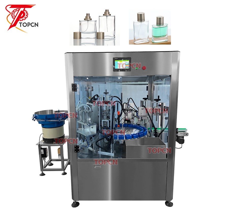 Monoblock Automatic 10ml 30ml 50ml Cologne Spray Liquid Fragrance Filler Bottle Perfume Filling Machine